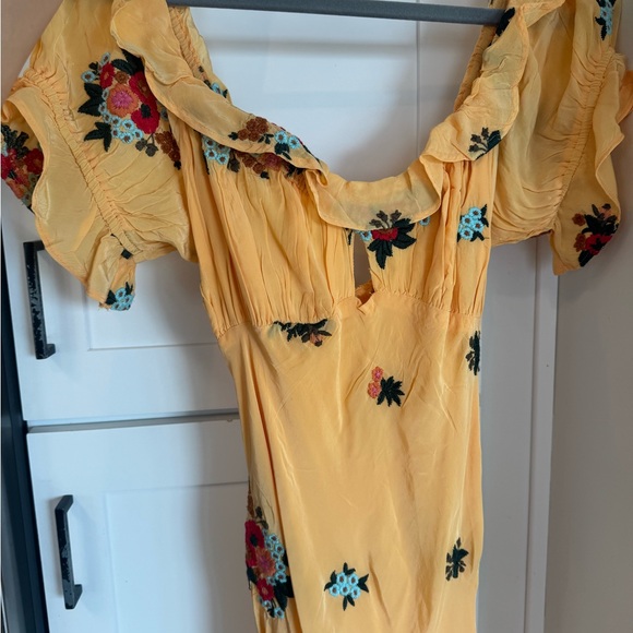 Free People Yellow Floral Midi Dress - Picture 4 of 5